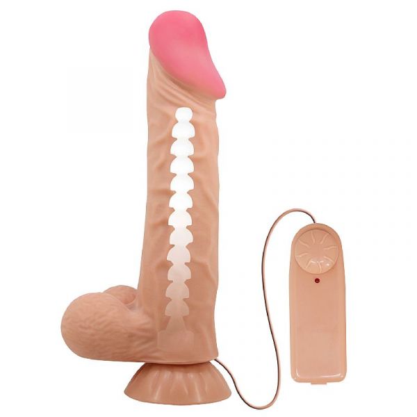 Protese 24x5 cm Vibrador de Multi-Velocidade - Sliding Skin