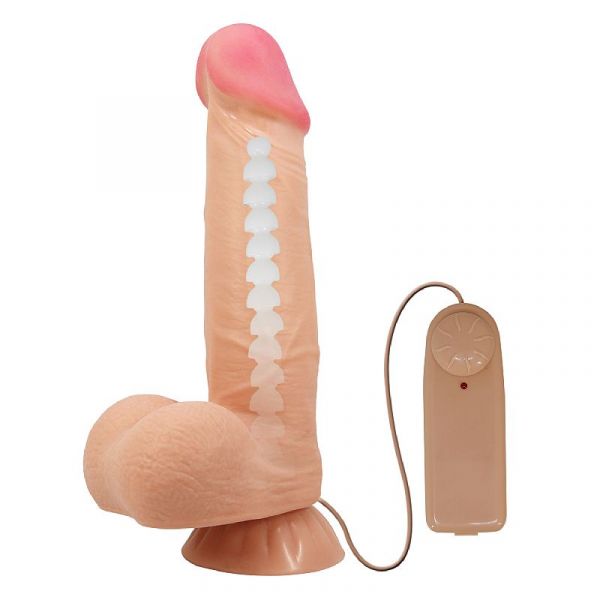 Protese 21.8x4.6 cm Vibrador de Multi-Velocidade - Sliding Skin