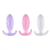 Plug Silicone com Textura de Bolinha Transparente GG