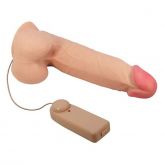 Protese 21.8x4.6 cm Vibrador de Multi-Velocidade - Sliding Skin