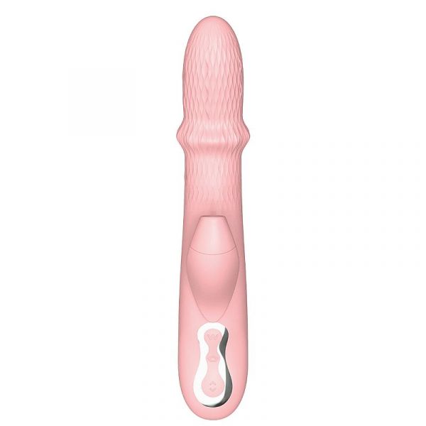 Vibrador Duplo Estimulo com Pulsação e Vai e Vem de Anel