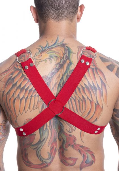 Harness Elástico Vermelho com Metal