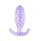 Plug Silicone com Textura de Bolinha Transparente GG