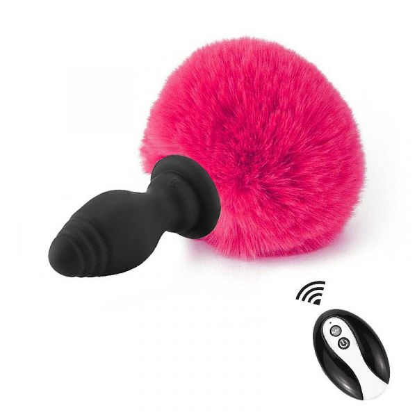 Plug Pompom com Vibro e Controle Remoto