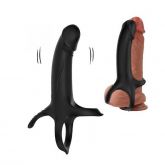 Plug Anel Companheiro com Vibrador Anel Duplo