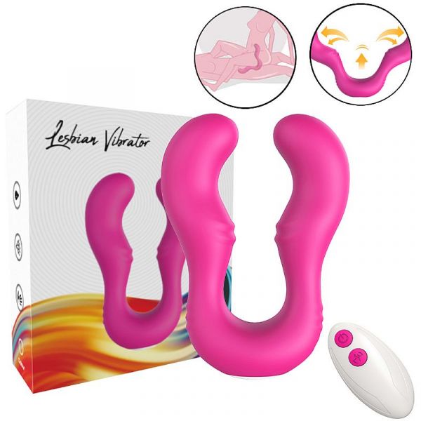 Vibrador Duplo Flexível com Controle Remoto