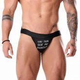 Cueca Jockstrap Frases Preta