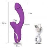 Vibrador Duplo Estimulo com Pulsação e Dedilhar / Tapping - Lord