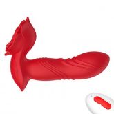 Vibrador de Ponto G e Clitóris Boca com Dedilhar