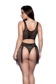 Body BodyStocking Arrastão com Franjas