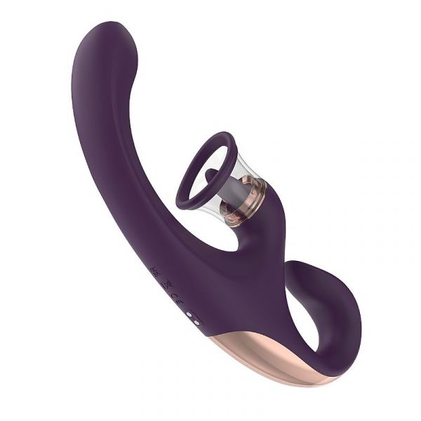 Vibrador Duplo Esimulo com Língua e Sucção - Sandra