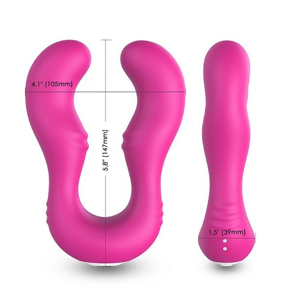 Vibrador Duplo Flexível com Controle Remoto