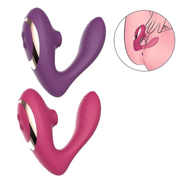 Vibrador Duplo Estimulo com Pulsação