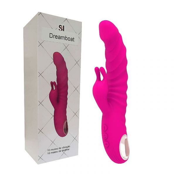 Vibrador Duplo Estimulo com Dedilhar Vem cá - Dreamboat - ALWUP