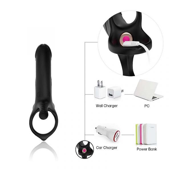 Plug Anel Companheiro com Vibrador Anel Duplo