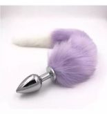 Plug P com Cauda Roxo com Branco