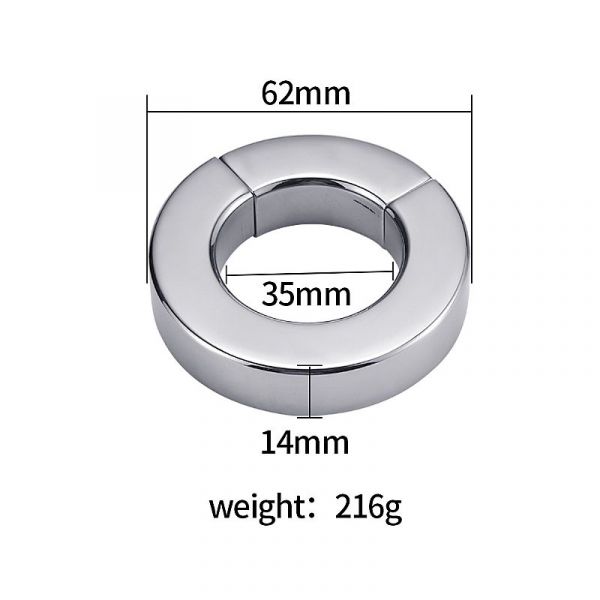 Anel 2,0 cm de Aço Inoxidável com fecho de ímã