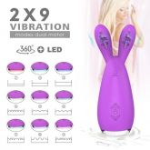 Vibrador de Coelho com Iluminação LED Reba