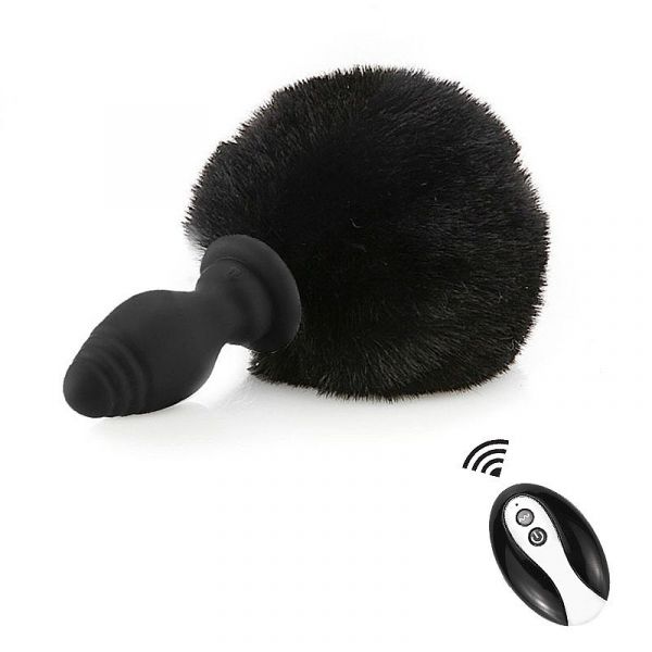 Plug Pompom com Vibro e Controle Remoto