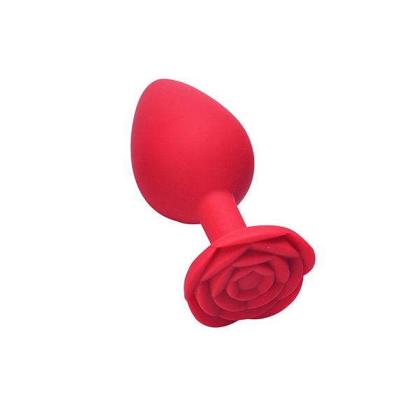 Plug M em Silicone Formato de Rosa