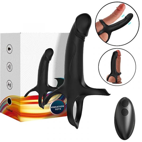 Plug Anel Companheiro com Vibrador Anel Duplo