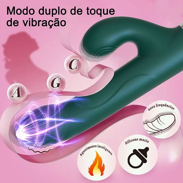 Vibrador Duplo Estimulo Vai Vem e com Dedilhar - Lucas